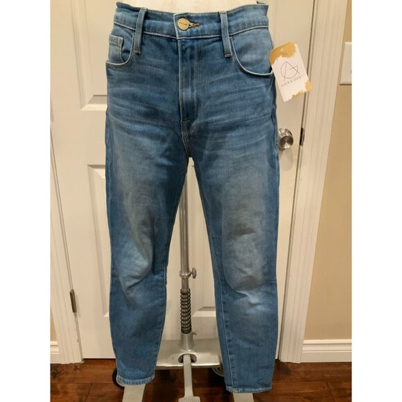 Frame Medium Wash Ali High Rise Cigarette Skinny Blue Jeans, Size 26 - Picture 1 of 10